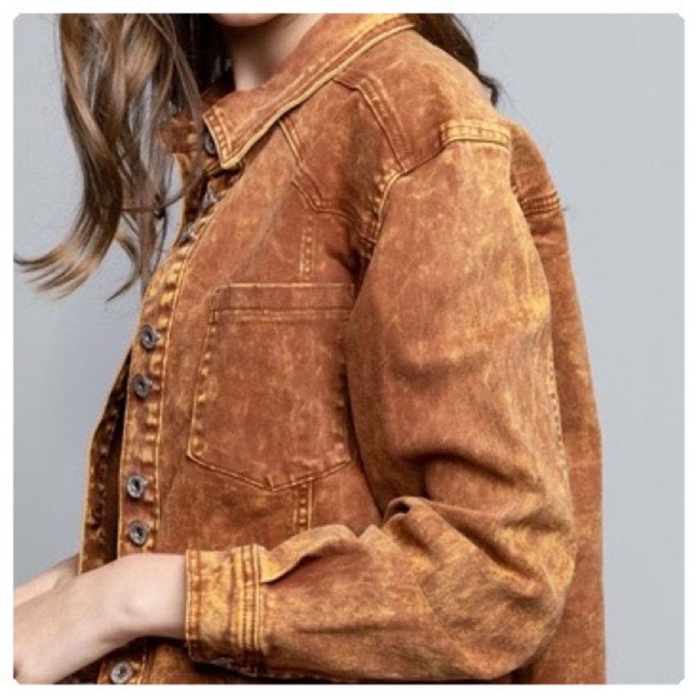 POL Vintage Wash Denim Twill Jacket - Picture 6 of 14